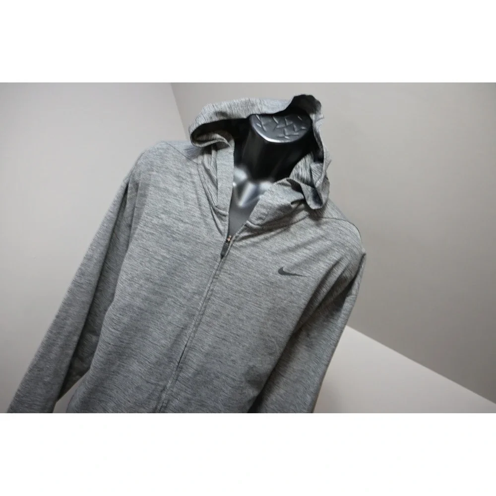 Nike Full Zip Hoodie Jacket Mens XXL Grey Performance Athletic Excellent